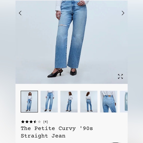 Madewell Curvy 90’s Straight Jeans in Revoir Wash - Picture 9 of 15